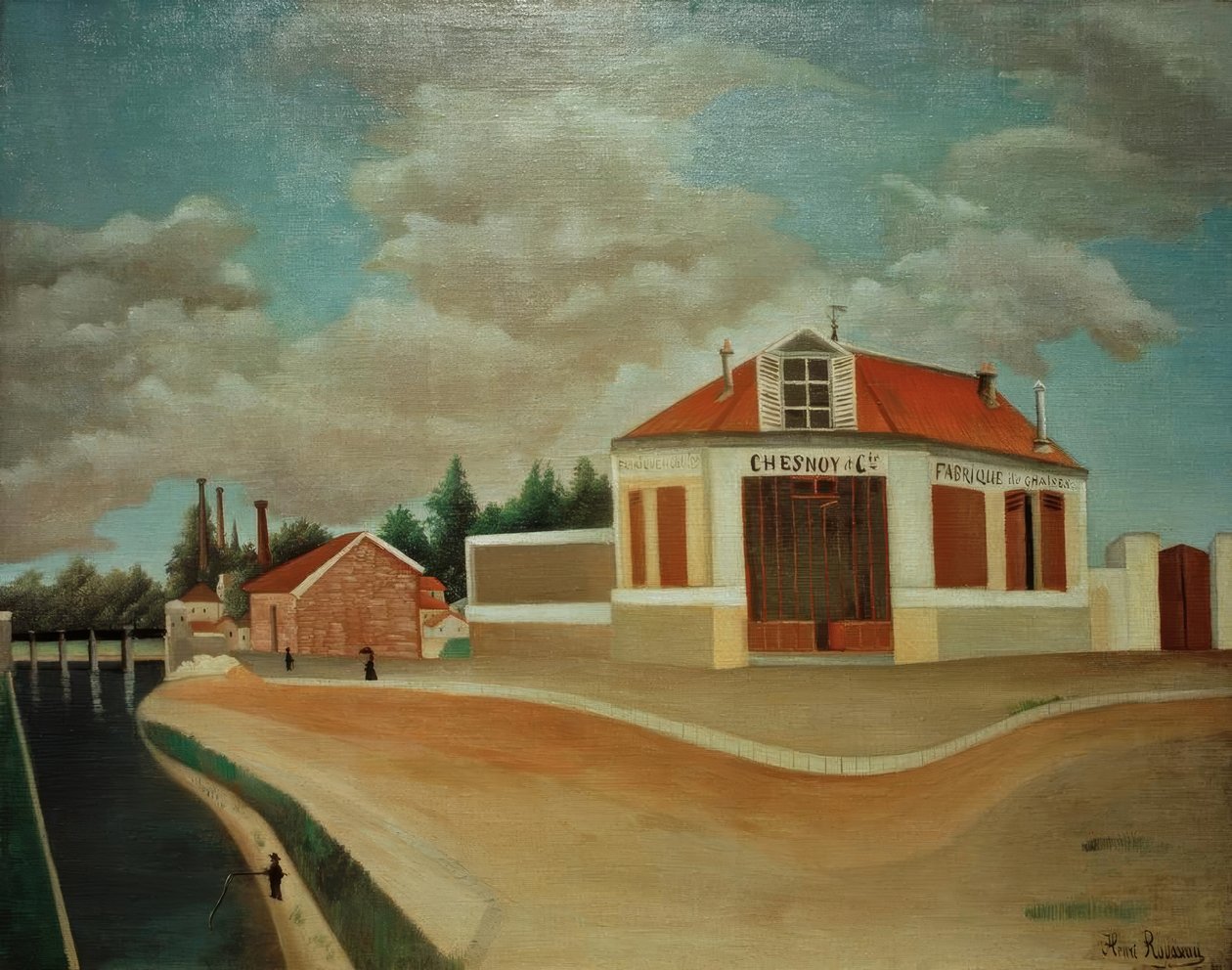 Fabryka krzeseł w Alfortville autorstwa Henri Rousseau