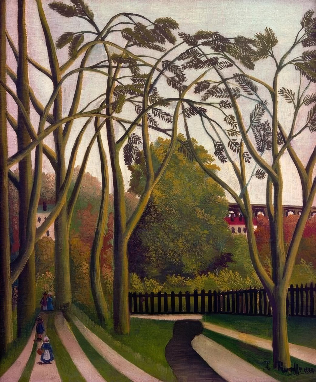 Krajobraz brzegów Bièvre w pobliżu Bicêtre na wiosnę autorstwa Henri Rousseau