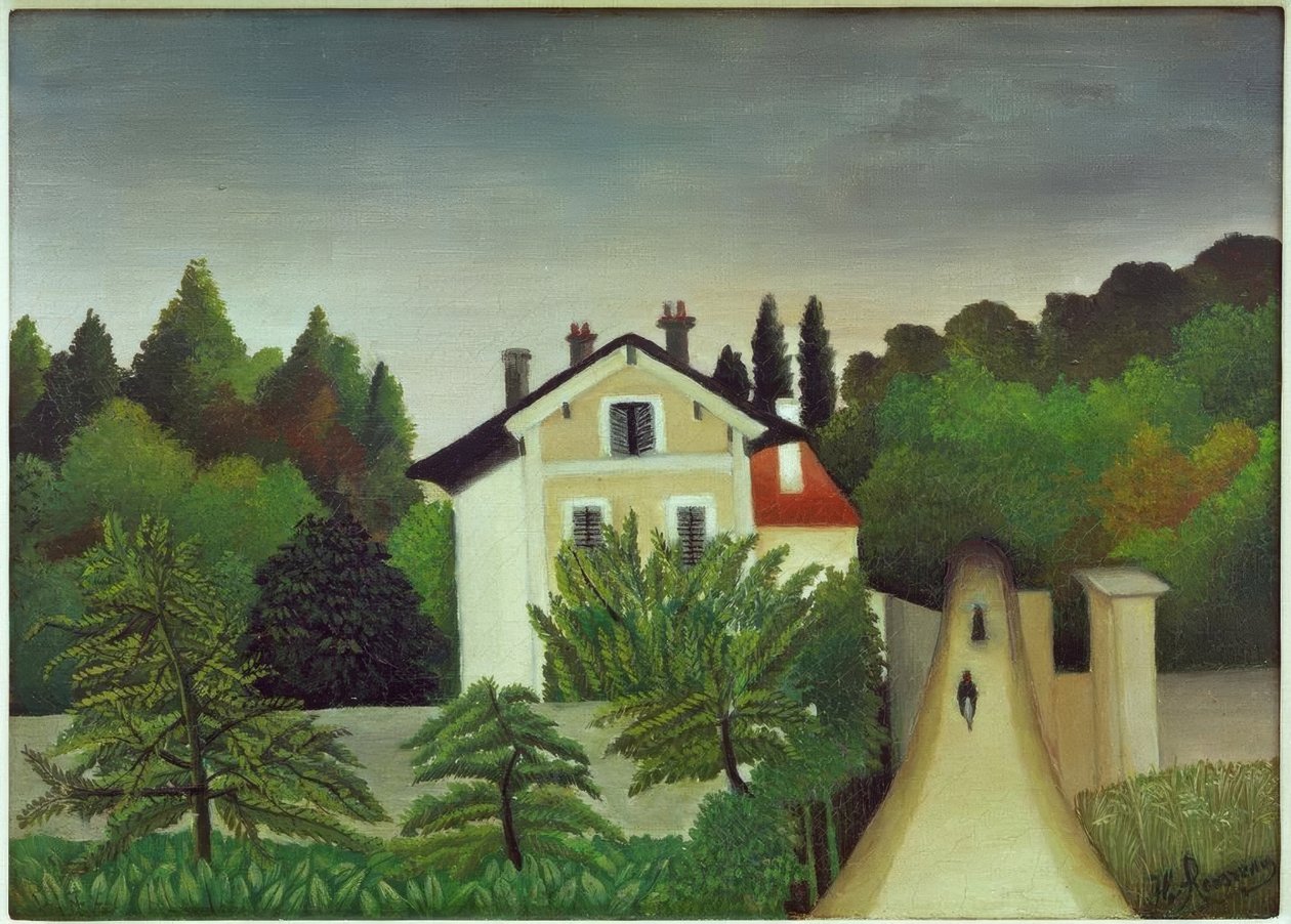 Krajobraz wykonany na brzegach Oise, terytorium Chaponv autorstwa Henri Rousseau