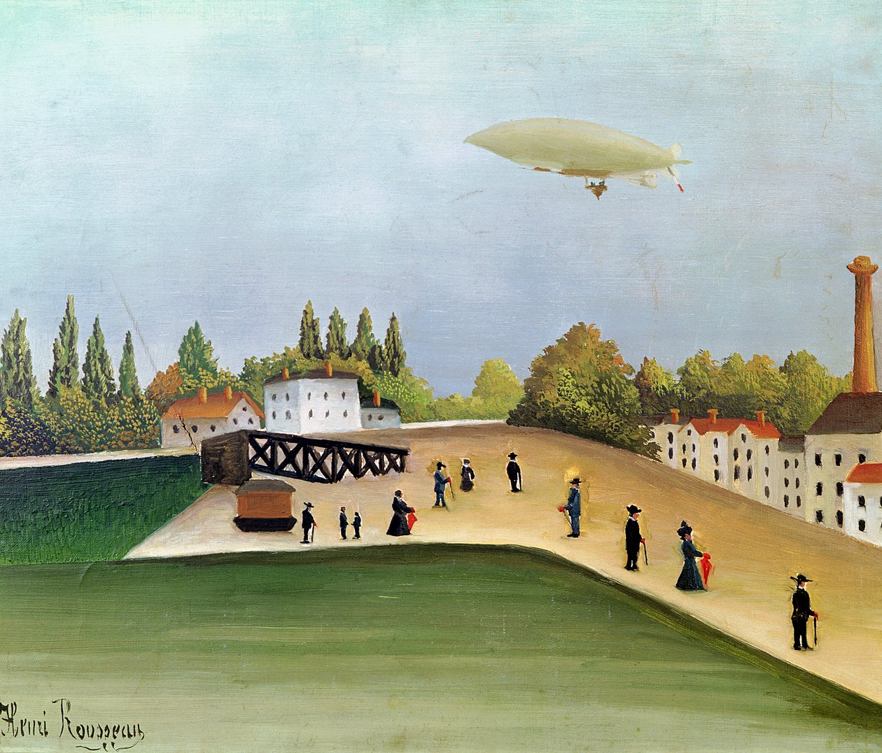 Nabrzeże w Ivry, ok.1908 autorstwa Henri Rousseau