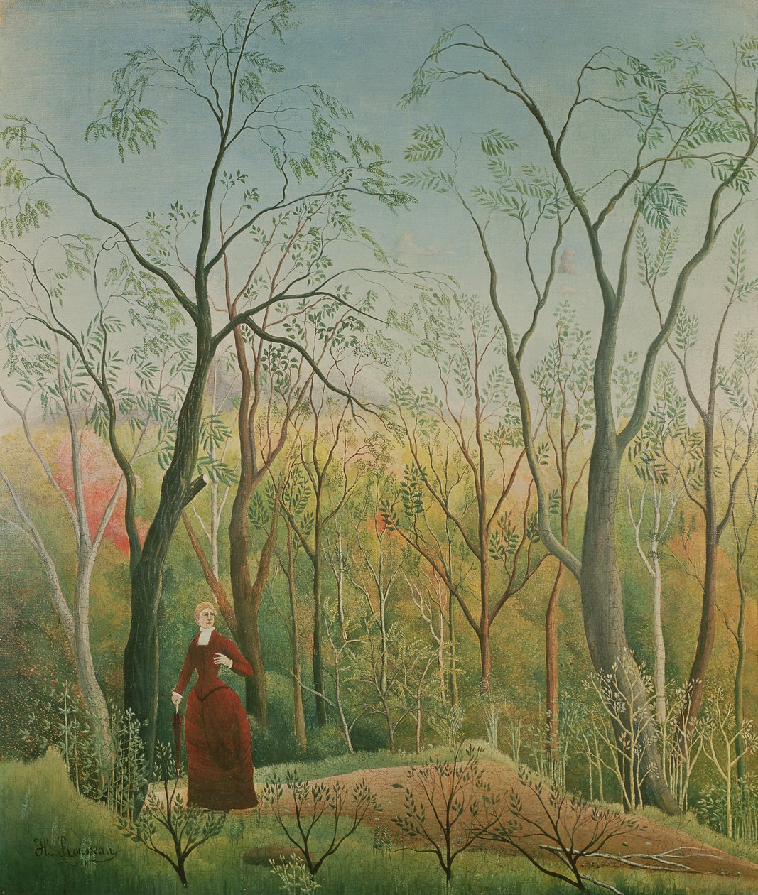 Spacer po lesie, 1886-90 autorstwa Henri Rousseau
