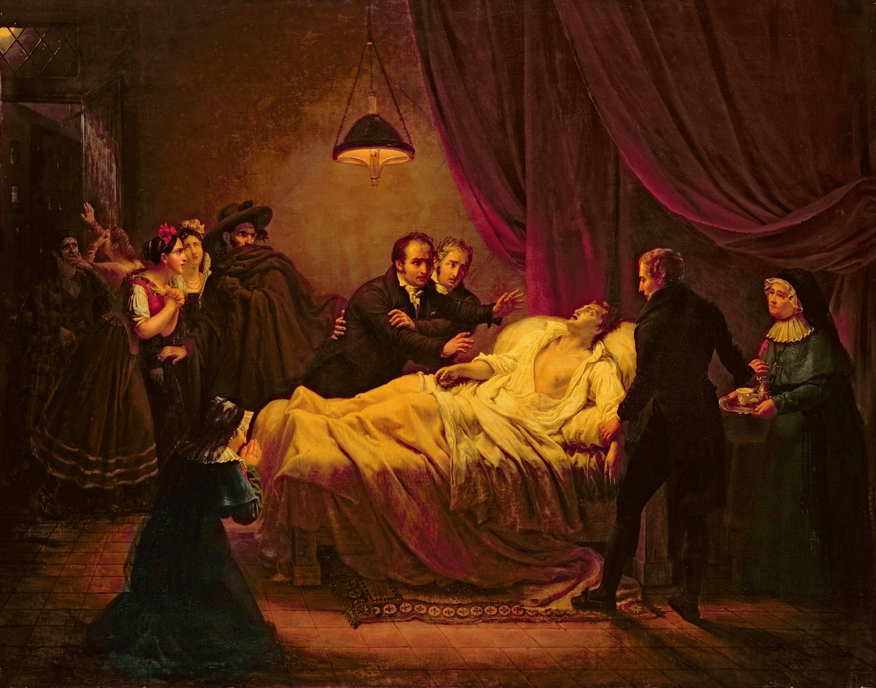Śmierć Mazeta, 1821 autorstwa Henri Serrur