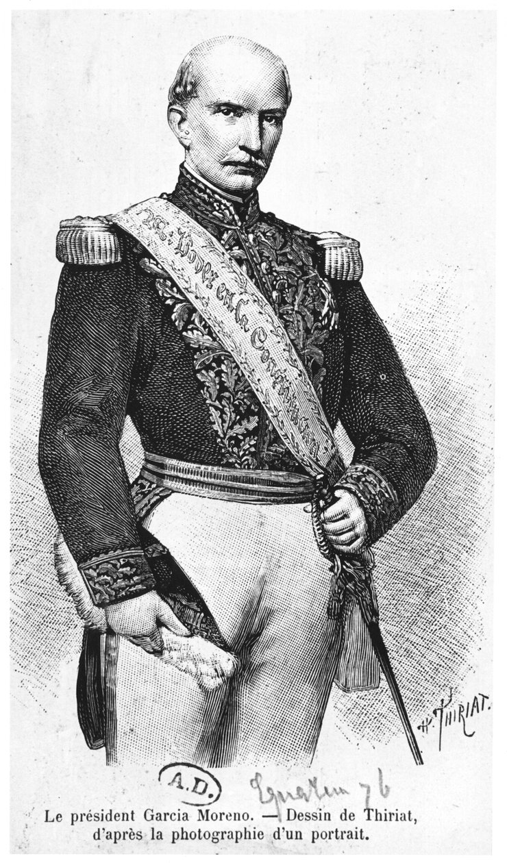 Gabriel Garcia Moreno (1821-75) prezydent Ekwadoru autorstwa Henri Thiriat
