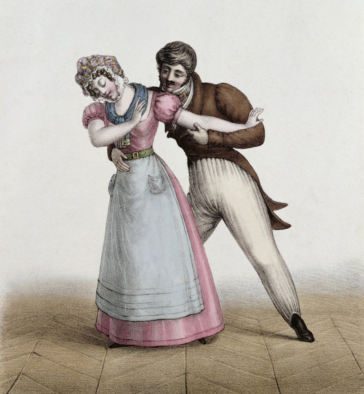 Panna i patron Galant", ok. 1830 r. autorstwa Henri Villain
