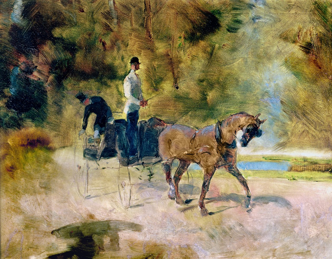 Wózek dla psów, 1880 autorstwa Henri de Toulouse Lautrec