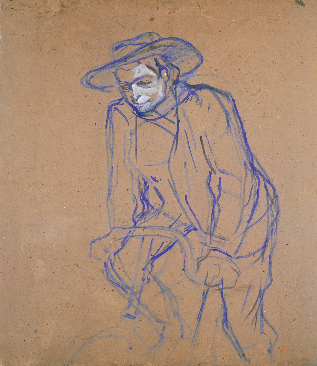 Aristide Bruant na rowerze, 1896 autorstwa Henri de Toulouse Lautrec
