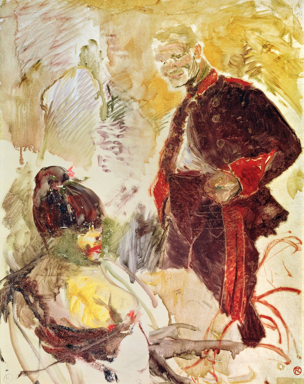 Artylerzysta i dziewczyna, 1886 autorstwa Henri de Toulouse Lautrec