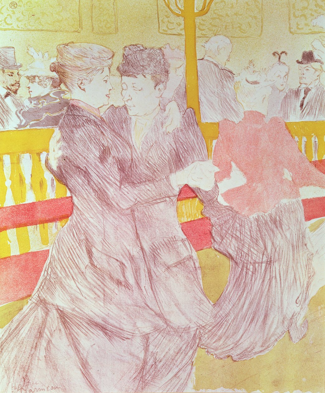 W Moulin Rouge: The Two Waltzers, 1897 (patrz także 3582) autorstwa Henri de Toulouse Lautrec
