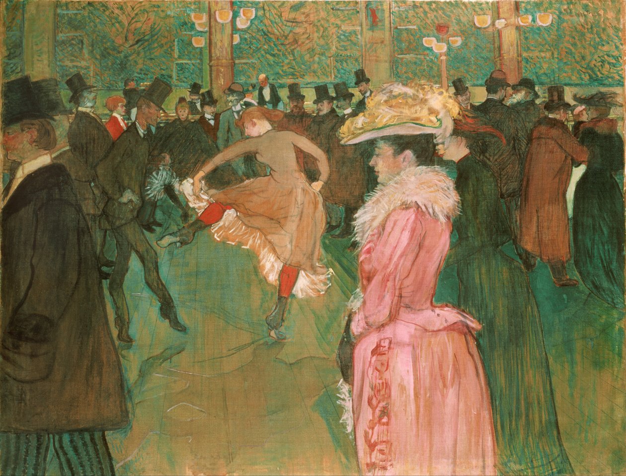 W Moulin Rouge – taniec autorstwa Henri de Toulouse Lautrec