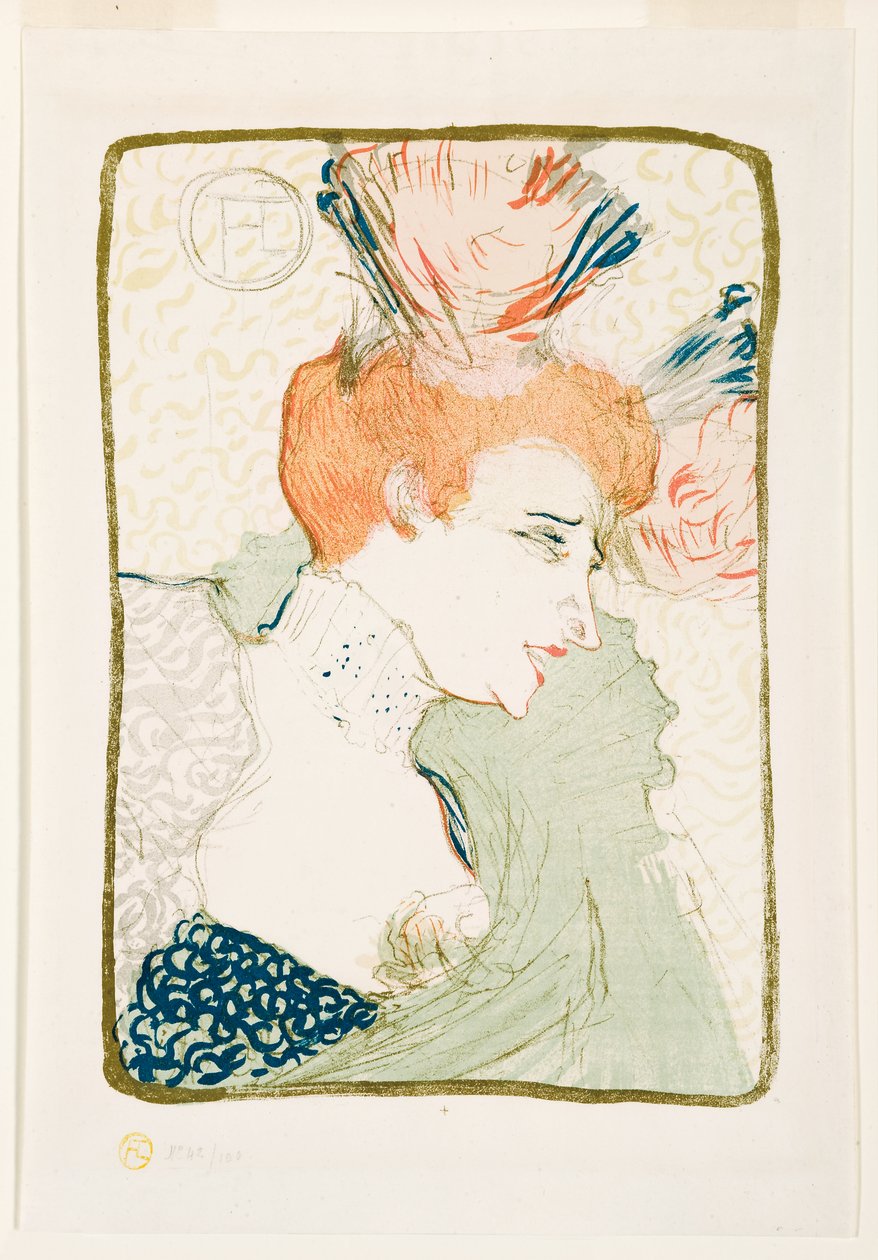 Popiersie panny Marcelle Lender, 1895 autorstwa Henri de Toulouse Lautrec