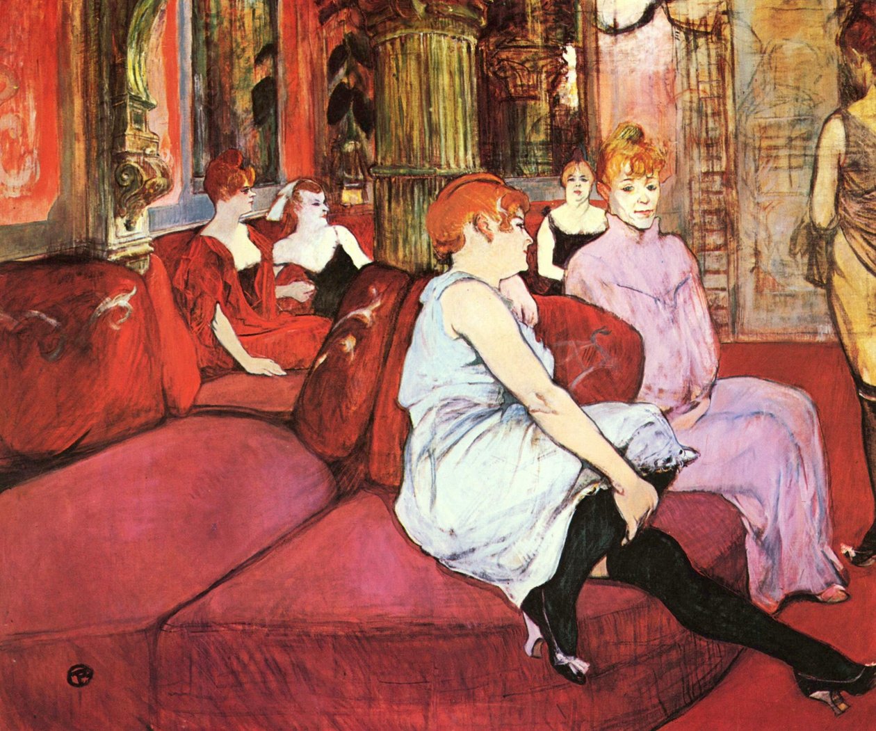 Der Salon in der Rue des Moulins autorstwa Henri de Toulouse Lautrec