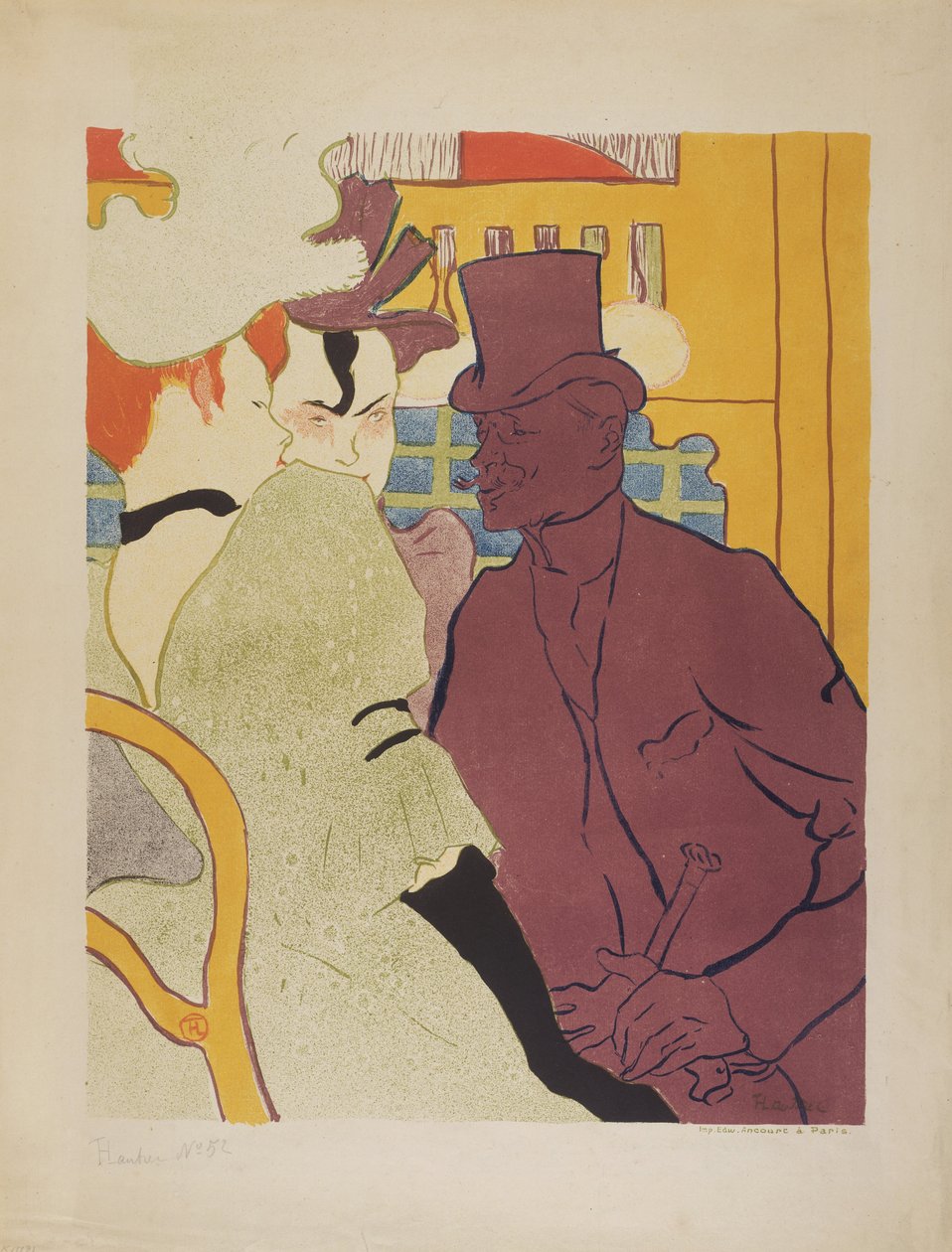 Flirt (Anglik w Moulin Rouge) autorstwa Henri de Toulouse Lautrec