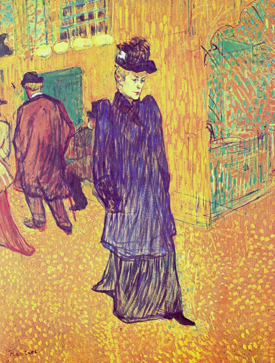 Jane Avril opuszcza Moulin Rouge autorstwa Henri de Toulouse Lautrec