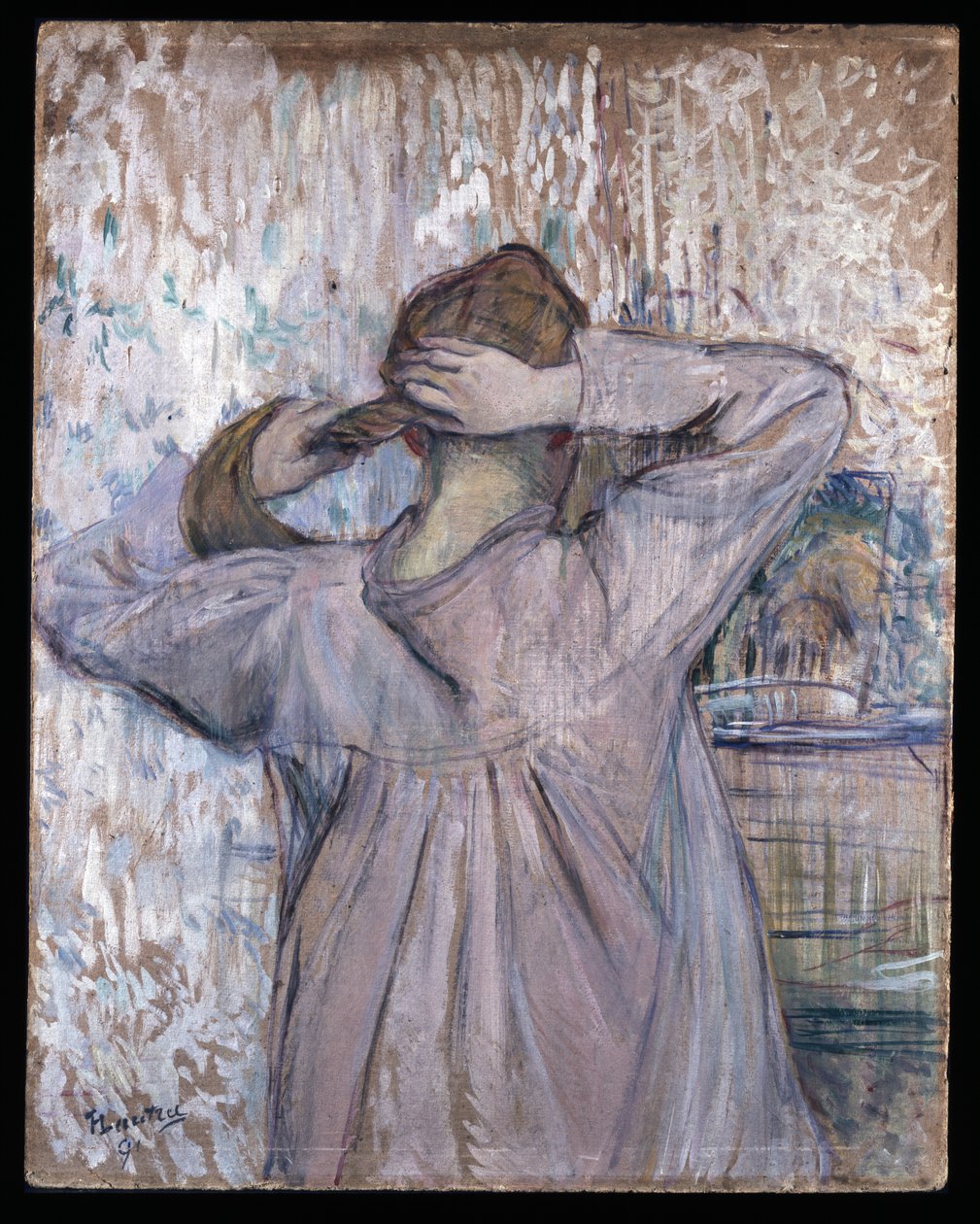 La Toilette, 1891 (olej na papierze, na karcie) autorstwa Henri de Toulouse Lautrec