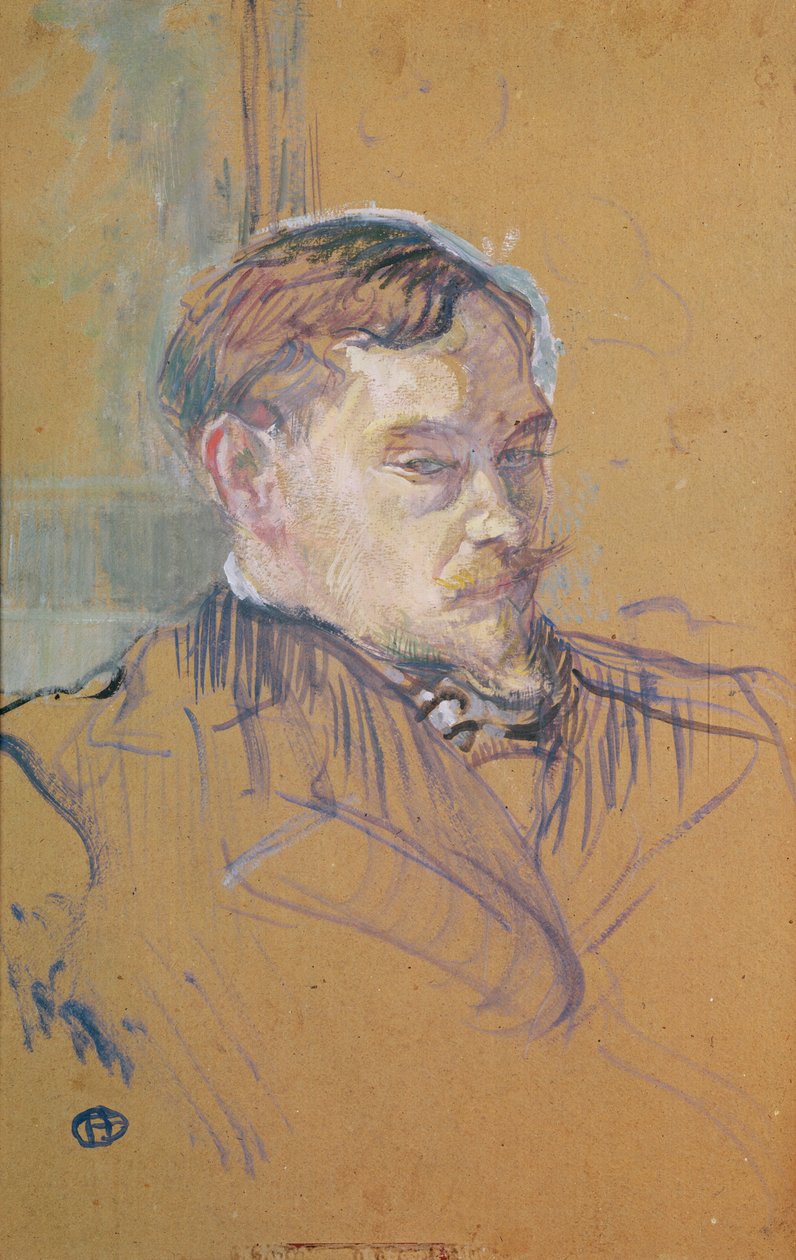 Monsieur Romain Coolus, 1899 (olej na karcie) autorstwa Henri de Toulouse Lautrec