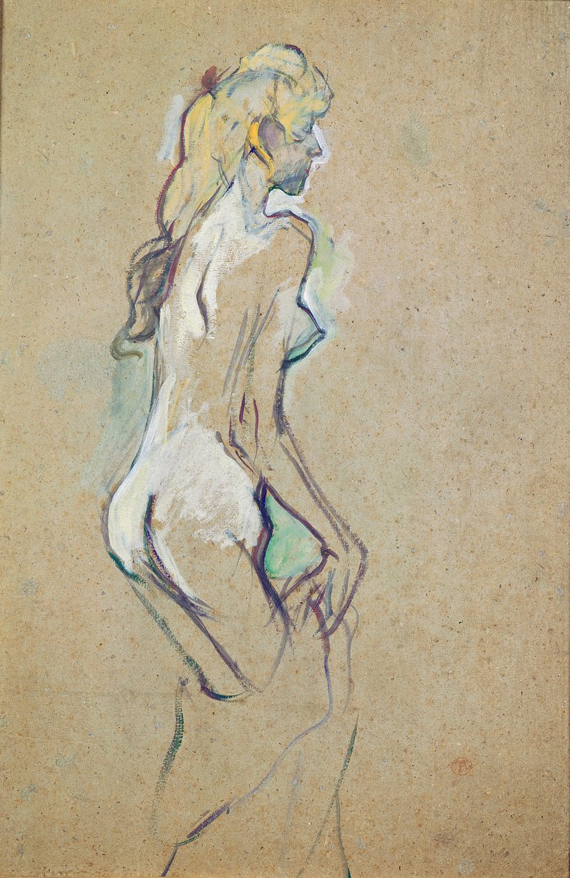 Naga młoda dziewczyna autorstwa Henri de Toulouse Lautrec