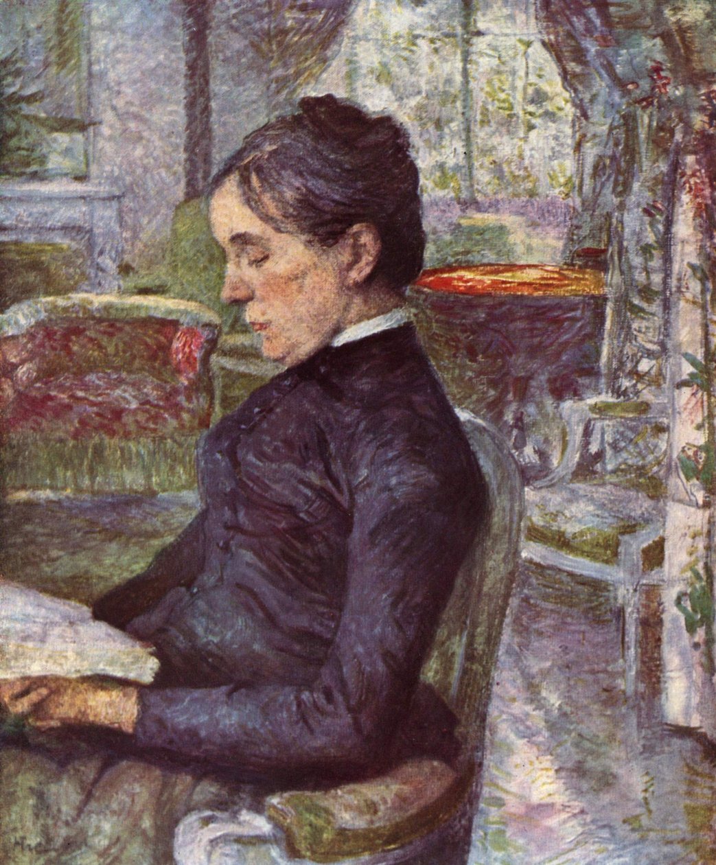 Portret hrabiny A. de Toulouse-Lautrec autorstwa Henri de Toulouse Lautrec