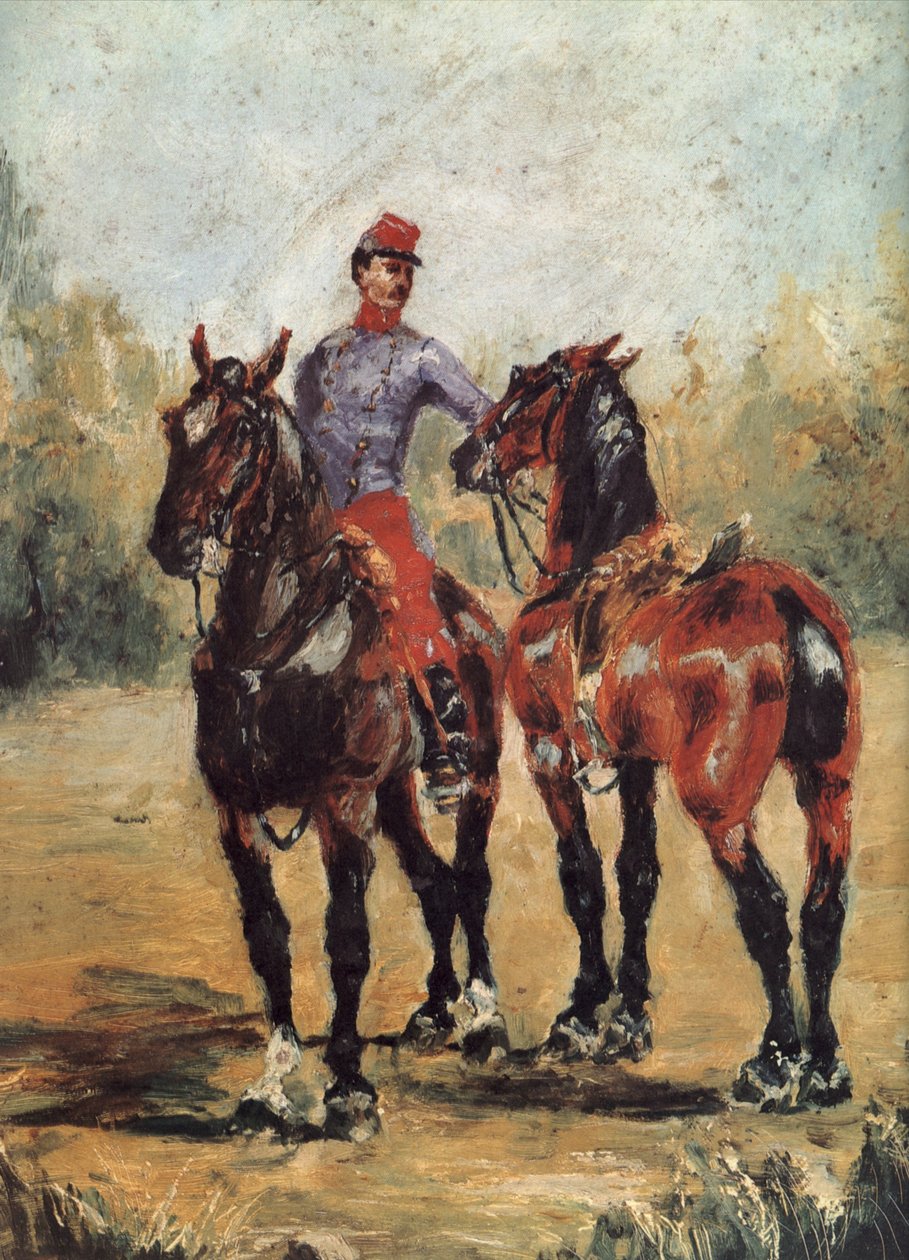 Pan młody z dwoma końmi autorstwa Henri de Toulouse Lautrec