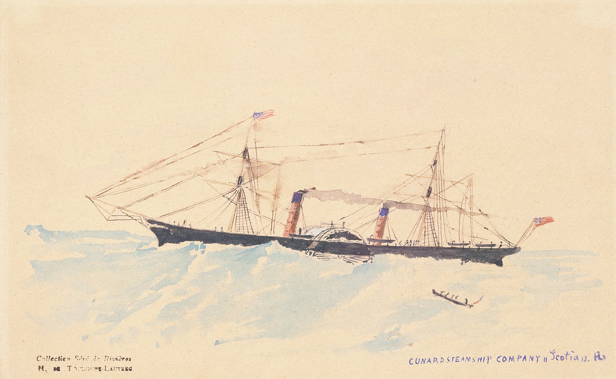 „Scotia”, parowiec Cunard, ok. 1879-80 autorstwa Henri de Toulouse Lautrec