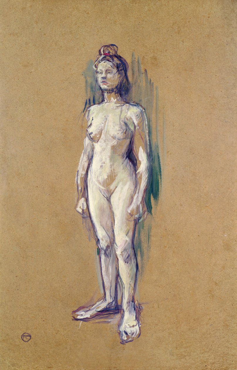 Stojący akt kobiecy autorstwa Henri de Toulouse Lautrec