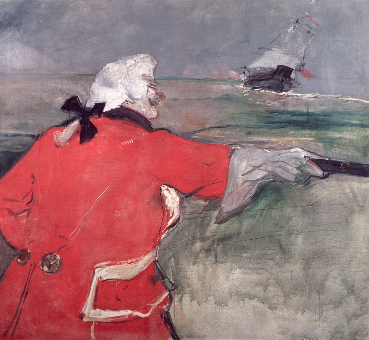 Admirał Viaud, czyli Paul Viaud w kostiumie admirała, 1901 autorstwa Henri de Toulouse Lautrec