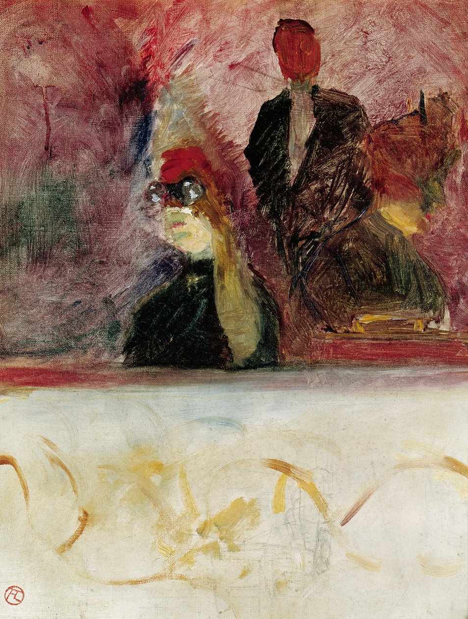 Pudełko u Mascaron Dore, 1893 autorstwa Henri de Toulouse Lautrec