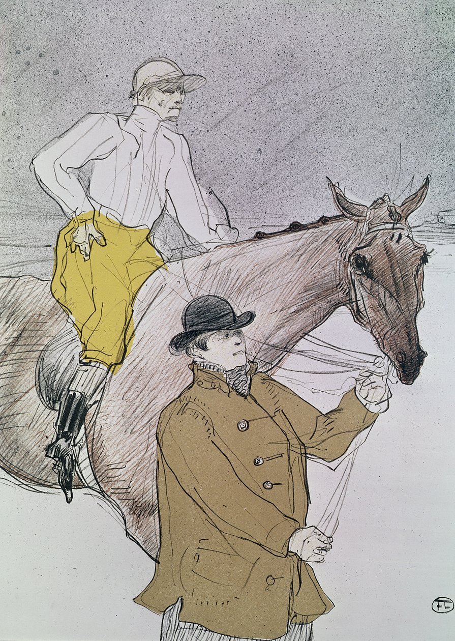 Dżokej doprowadził do startu autorstwa Henri de Toulouse Lautrec