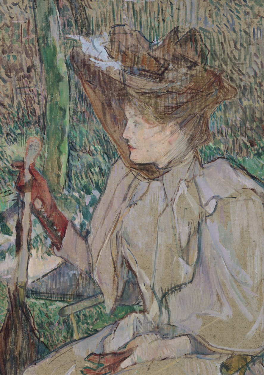 Kobieta w rękawiczkach, 1891 (olej na tekturze) autorstwa Henri de Toulouse Lautrec