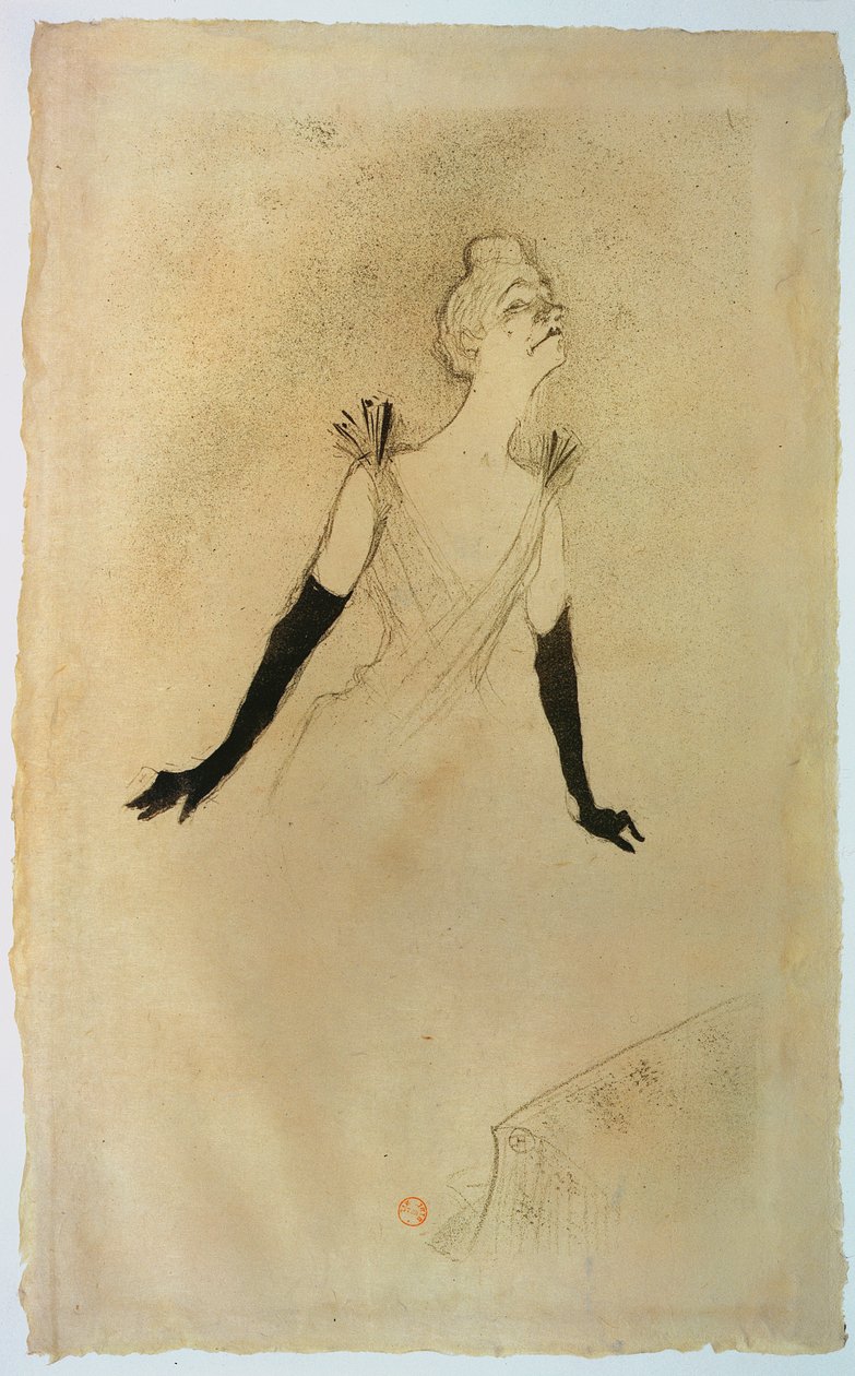 Yvette Guilbert, 1894 autorstwa Henri de Toulouse Lautrec