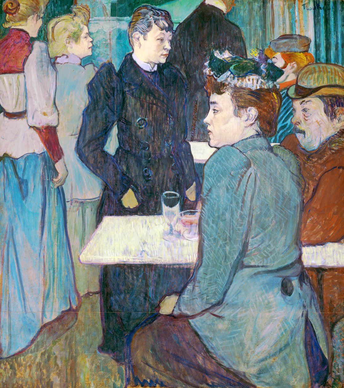 Zakątek Moulin de la Galette, 1892 (olej na tekturze) autorstwa Henri de Toulouse Lautrec
