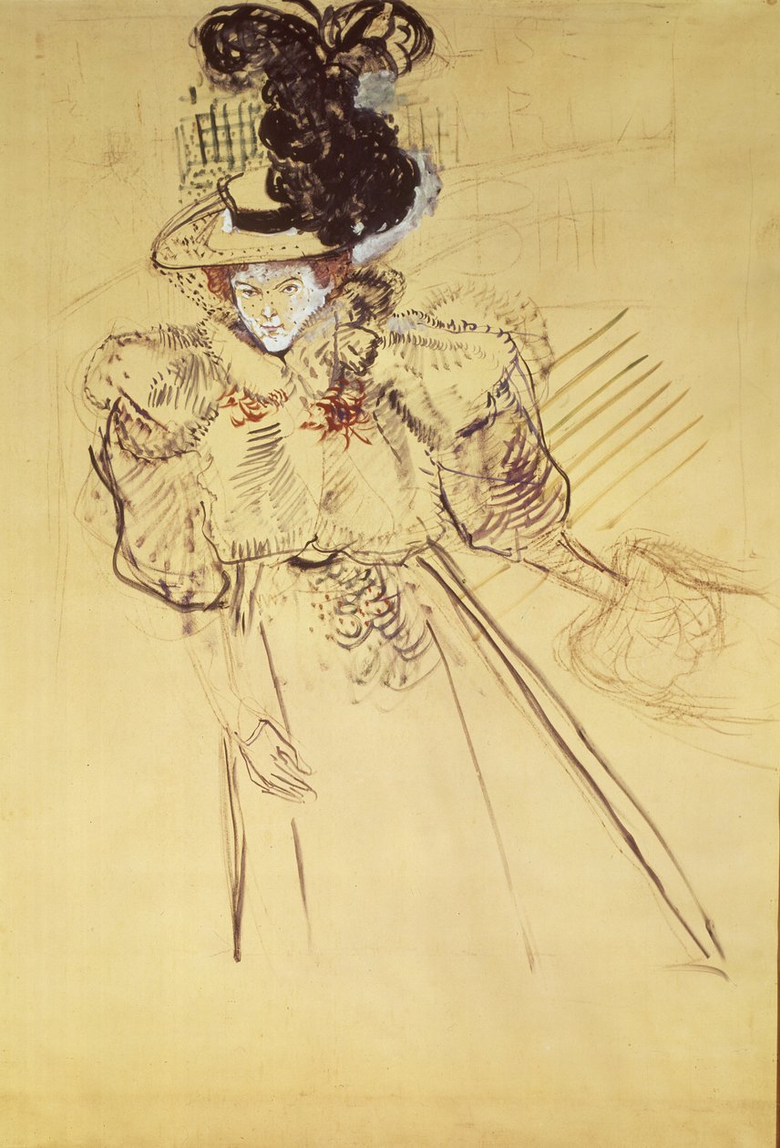 La Revue Blanche, 1895 (olej na kartonie) autorstwa Henri de Toulouse Lautrec