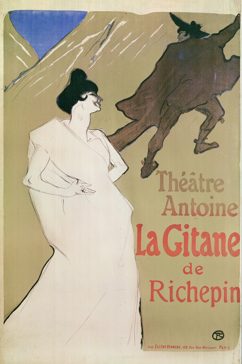 Teatr Antoine, Gitane Richepina (plakat), 1900 (litografia) autorstwa Henri de Toulouse Lautrec