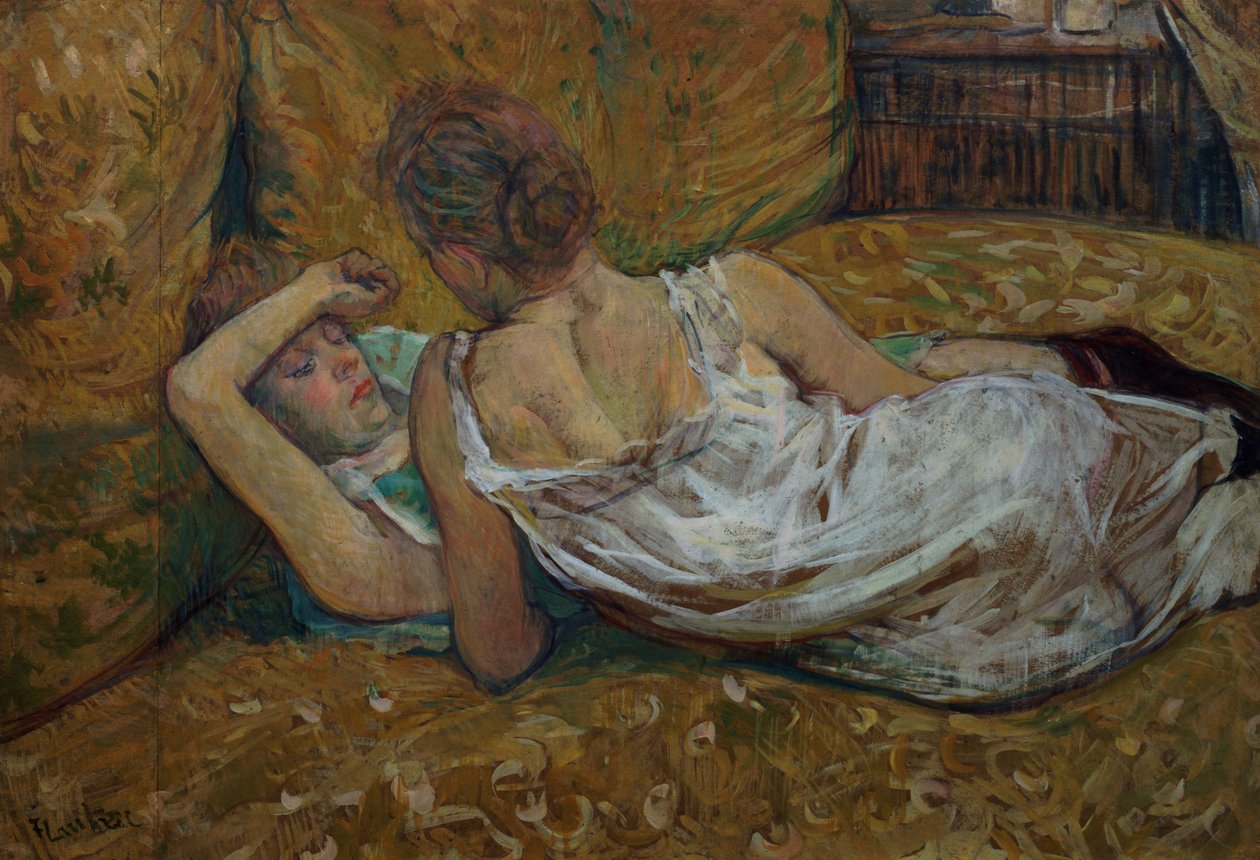 Dwóch przyjaciół (pastel) autorstwa Henri de Toulouse Lautrec