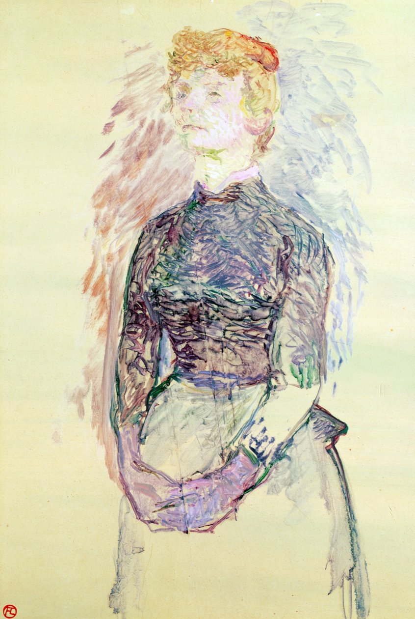 Kobieta stojąca, studium do „A Batignolles de Bruant”, 1888 (olej na drewnie) autorstwa Henri de Toulouse Lautrec