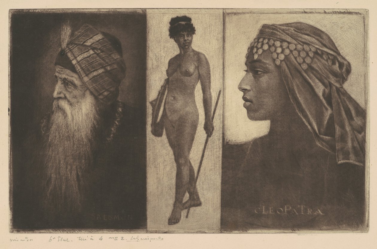 Salomon i Kleopatra autorstwa Henri-Charles Guérard