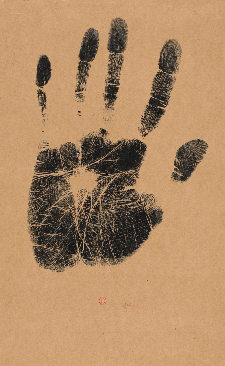 Die linke Hand des Künstlers autorstwa Henri-Charles Guérard