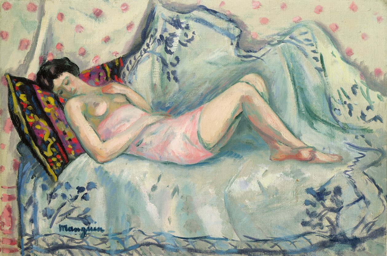 Anita w różowej bluzce autorstwa Henri Charles Manguin