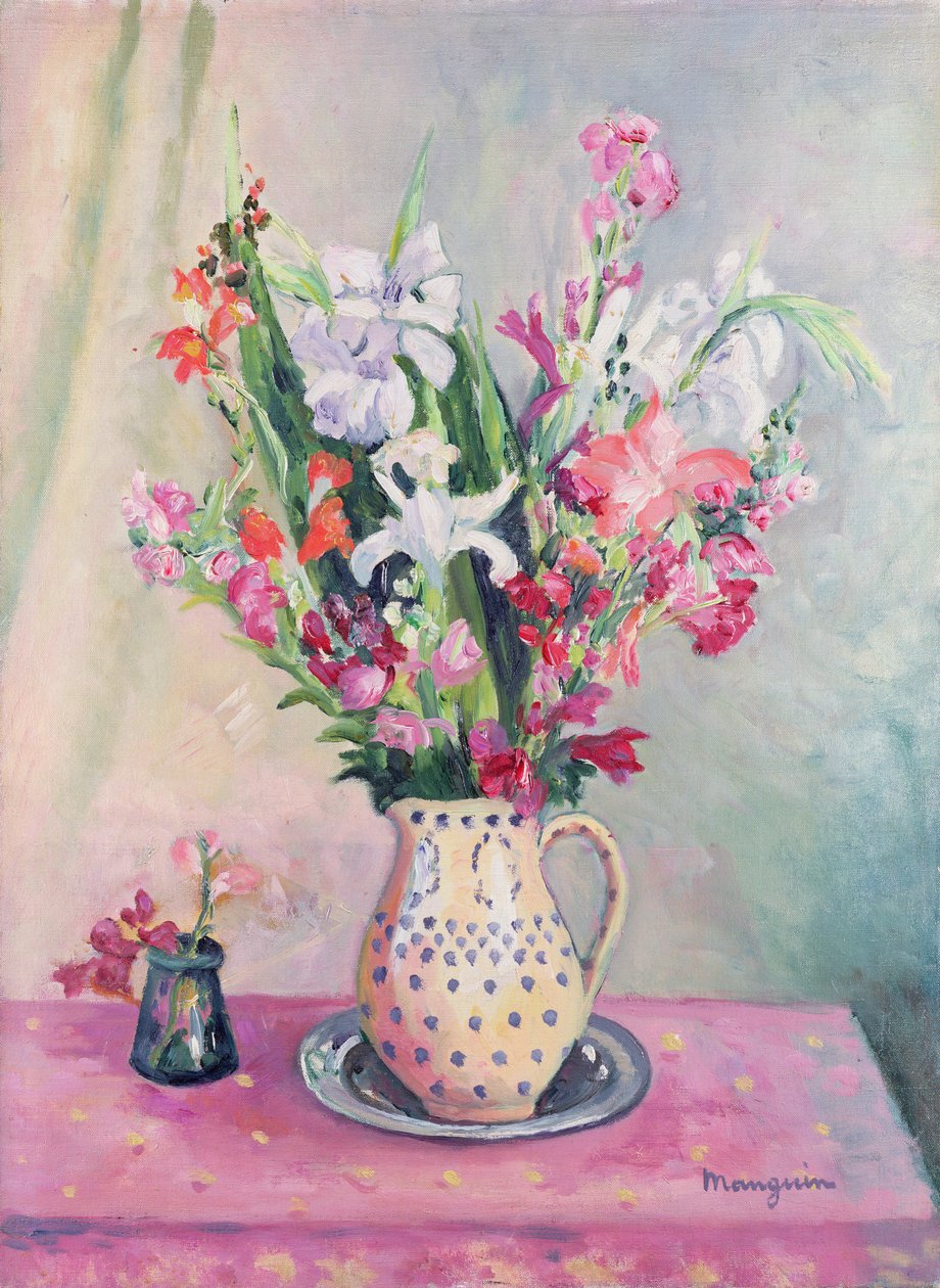 Mieczyki w wazonie autorstwa Henri Charles Manguin