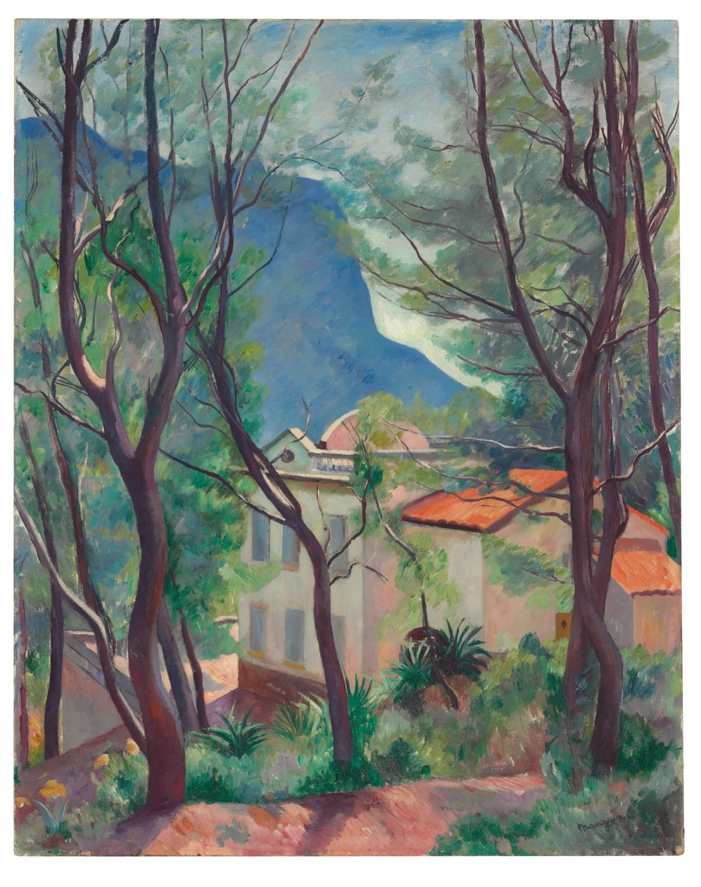 Dom na drzewach, Villecroze autorstwa Henri Charles Manguin