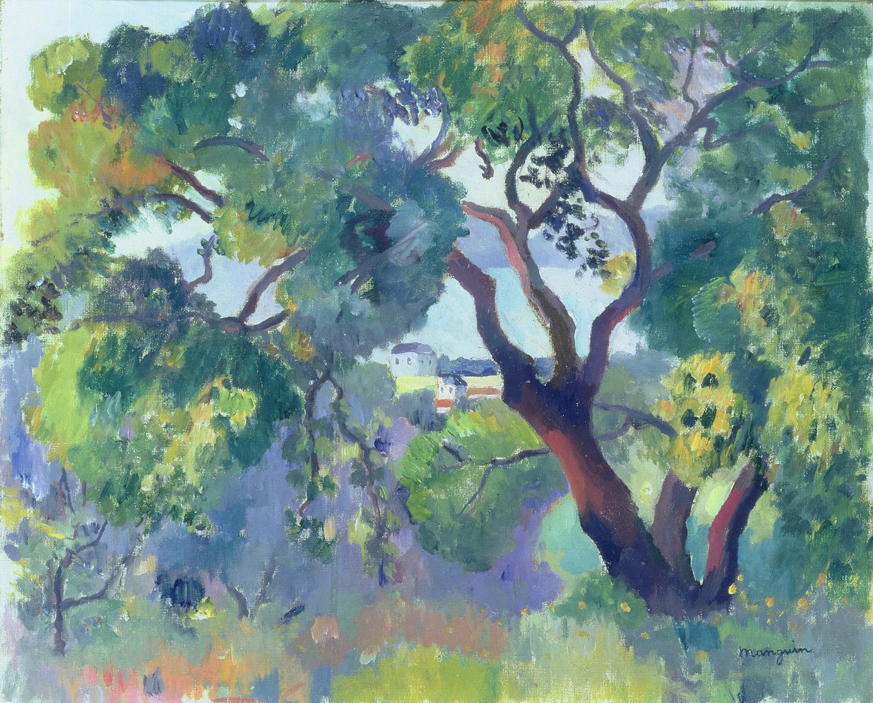 Krajobraz w Saint-Tropez autorstwa Henri Charles Manguin