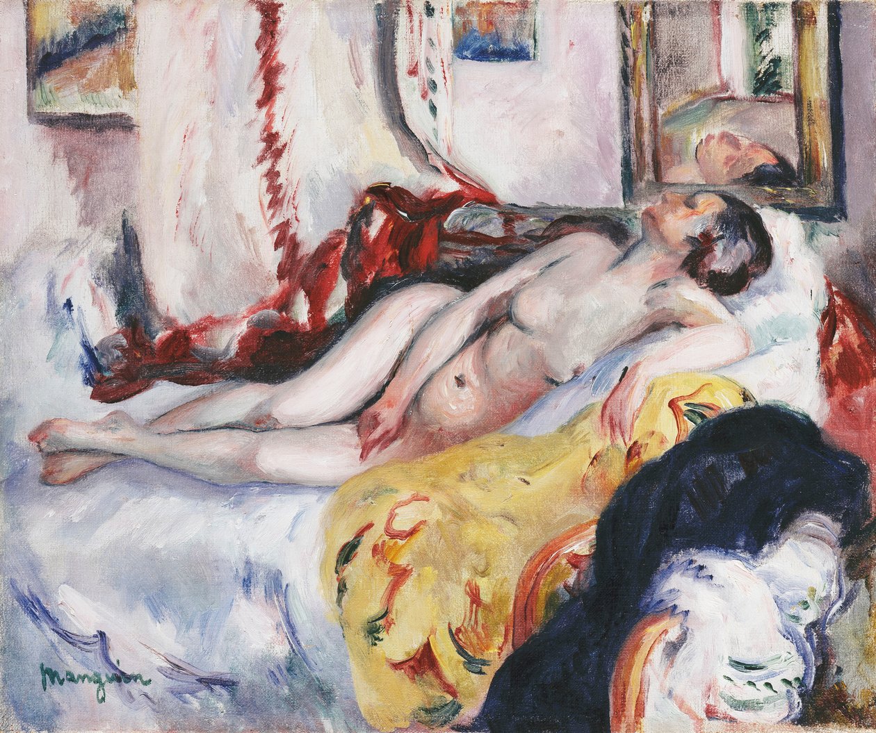 Nagie spanie; Nu uśpiony autorstwa Henri Charles Manguin