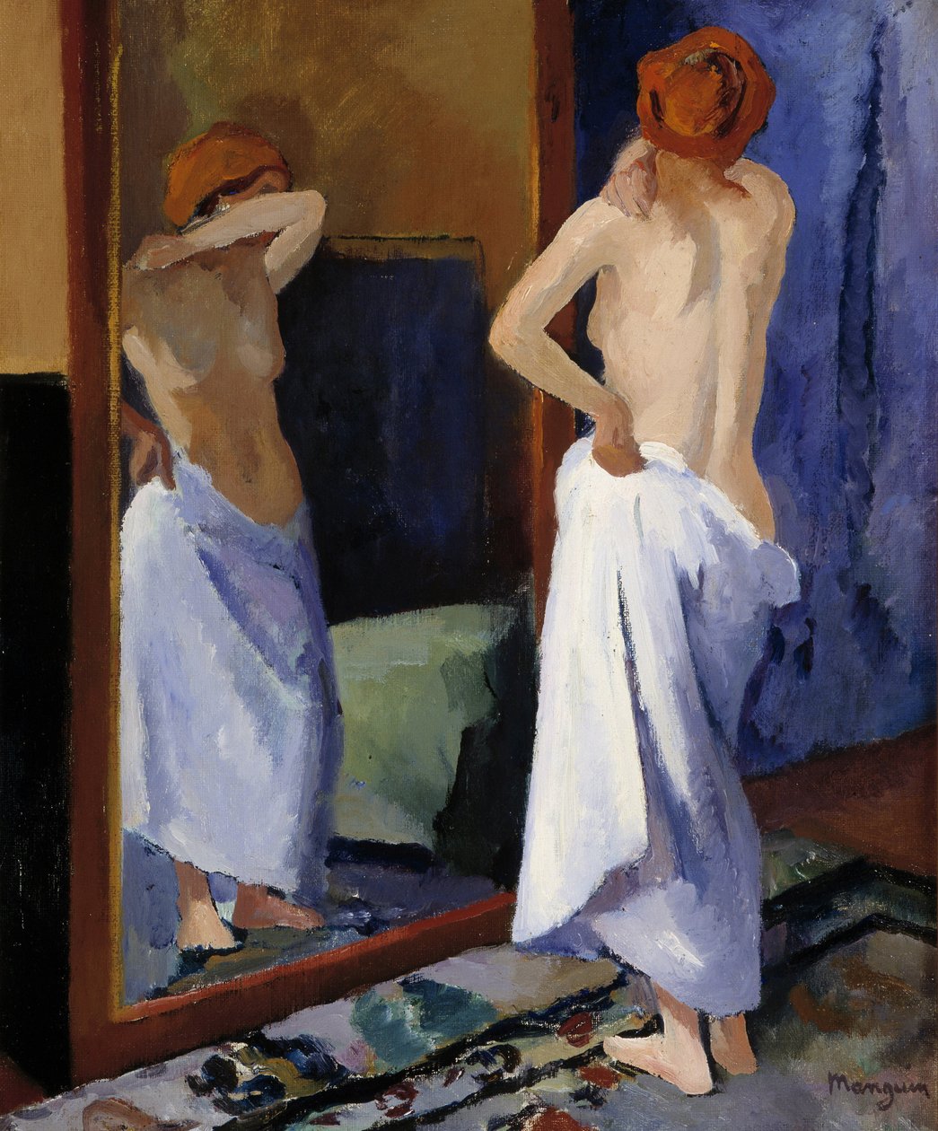 Akt w lustrze XX wiek (olej na płótnie) autorstwa Henri Charles Manguin