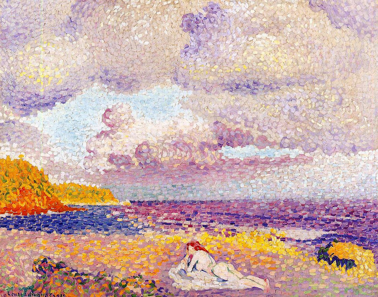 Nadchodząca burza, 1907-08 autorstwa Henri Edmond Cross