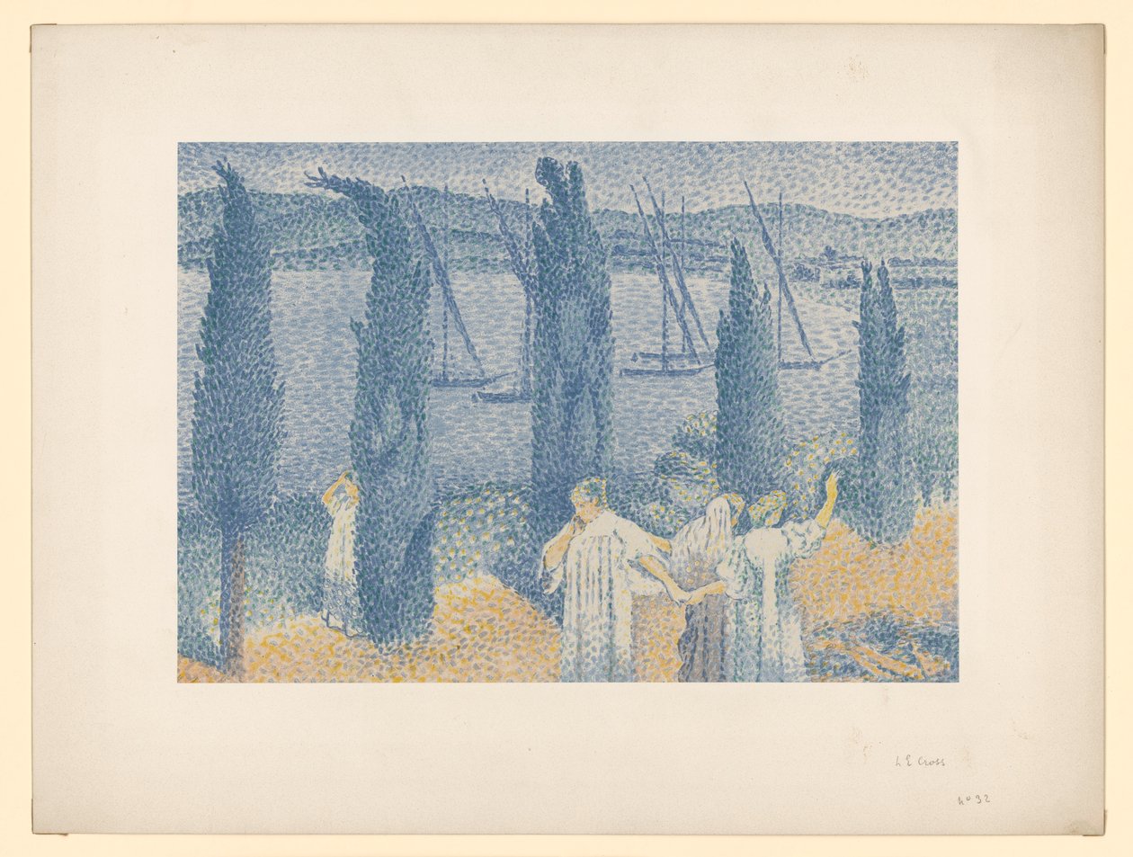 Kobiety na spacerze (źródło: A. Vollard: Les Peintre-Graveurs, Paryż 1896/97) autorstwa Henri-Edmond Cross