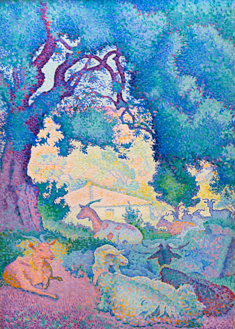 Krajobraz z kozami autorstwa Henri Edmond Cross
