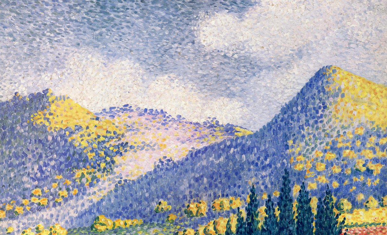 Górzysty krajobraz autorstwa Henri Edmond Cross