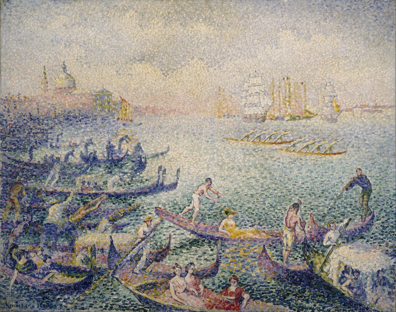 Regaty w Wenecji autorstwa Henri-Edmond Cross