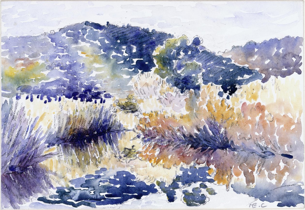 Staw w zaroślach autorstwa Henri-Edmond Cross