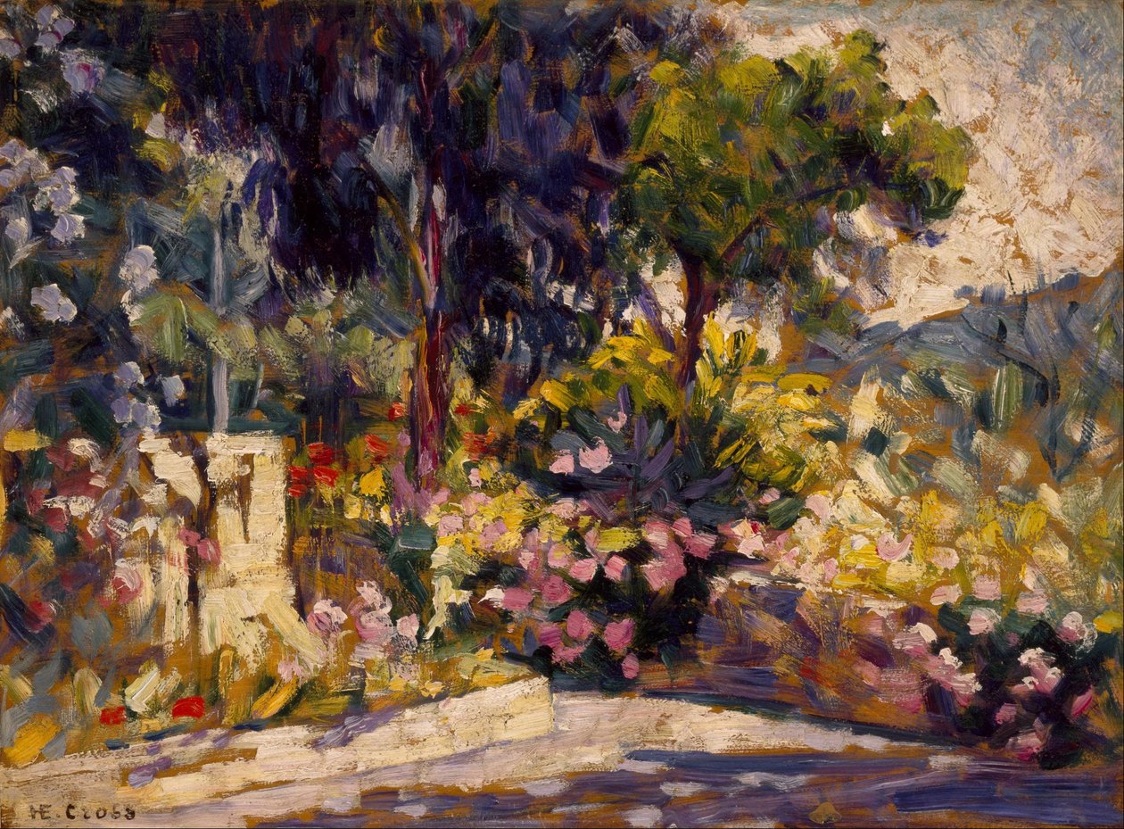 Ukwiecony taras autorstwa Henri-Edmond Cross