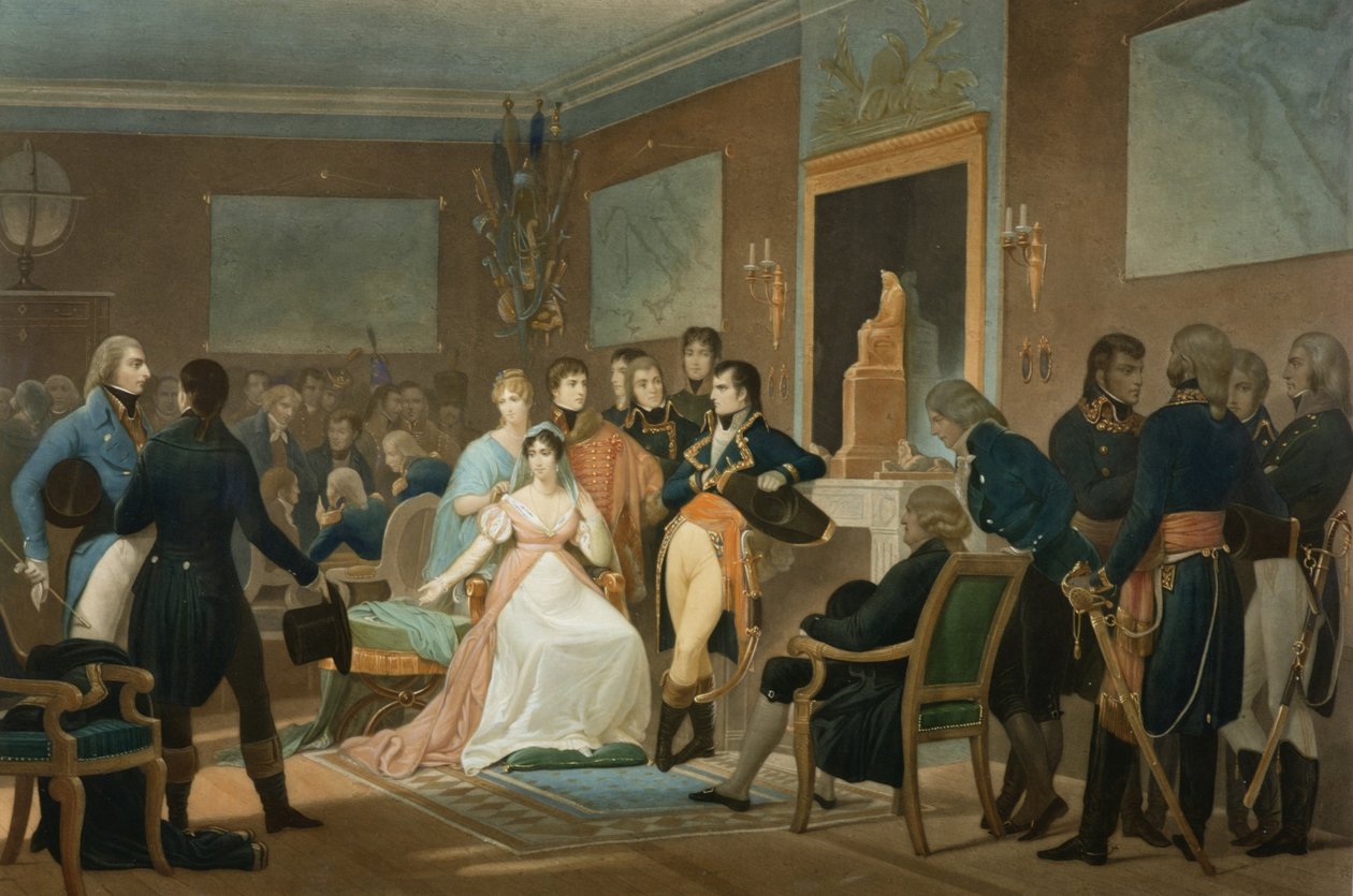 Poranek 18 Brumaire (9 listopada) 1799, ryty przez Jean Pierre Marie Jazet (1788-1871) 1851 (akwatinta) autorstwa Henri Frederic Schopin